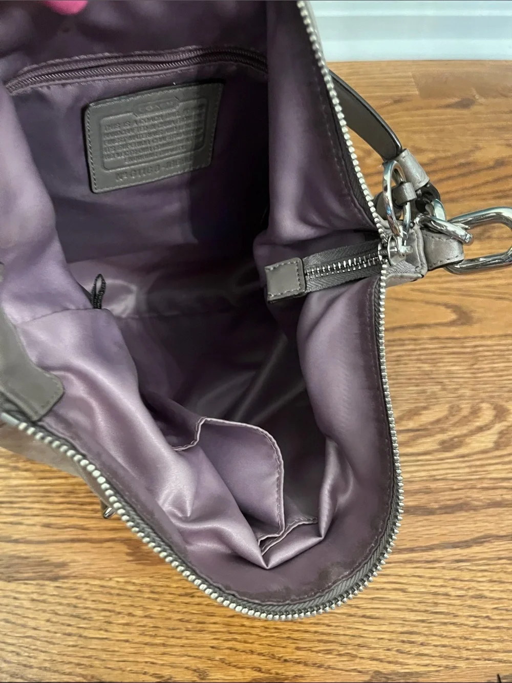 Coach Chelsea Ashlyn Pewter Metallic Pebbled Leather Hobo Shoulder Bag No18696